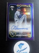 Anthony Veneziano 2024 Topps Chrome Rookie Card Purple Refractor Autograph /250