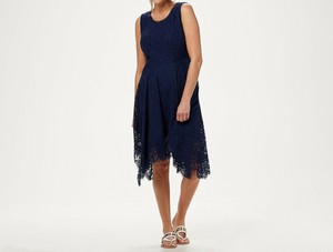 navy handkerchief dress