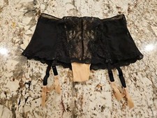 True Vintage Victoria Secret Angels Skirted Garter Thong Panties Size Small