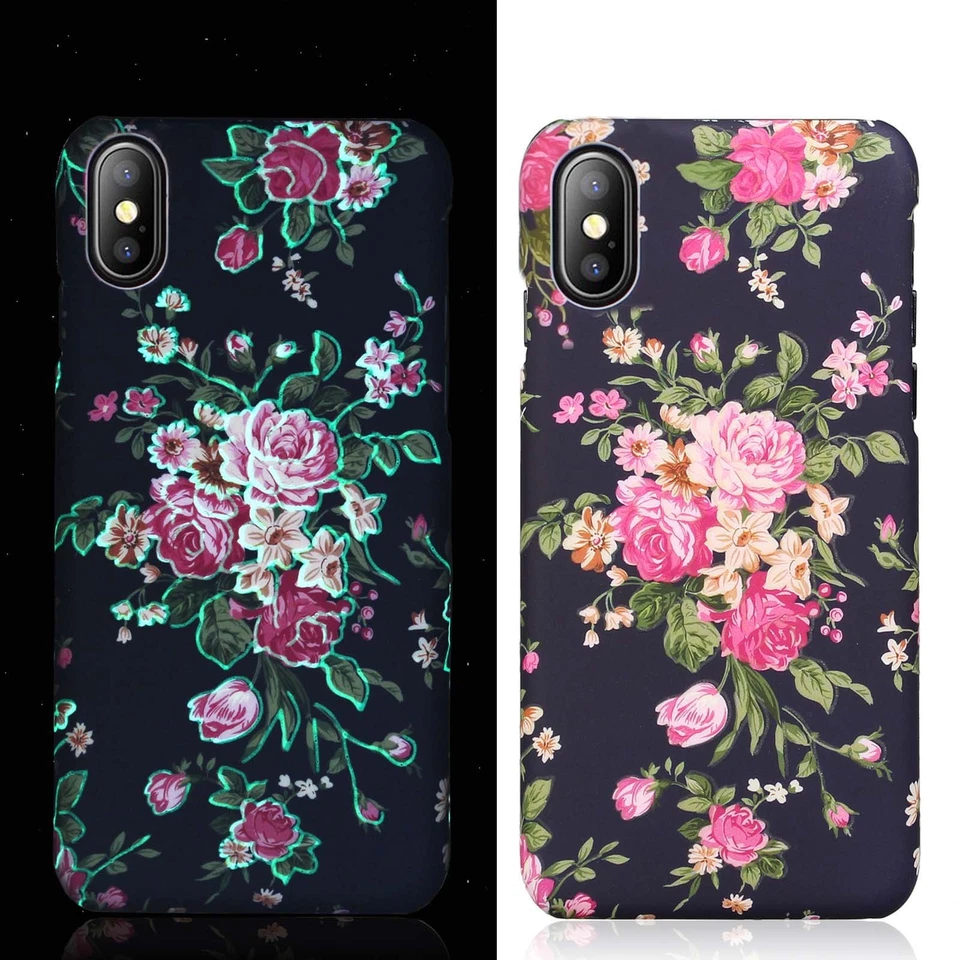 Moda Funda Flor para iPhone 12/11/XS Pro Max/Samsung PC Estuche Rígido Cubierta Mujeres Foto 2 de 4