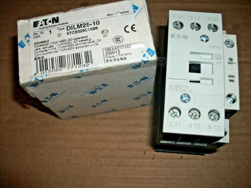 EATON MOELLER DILM25-10 XTCE025C10B6 277123 24VAC COIL CONTACTOR