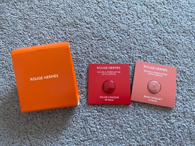 New 2 X Hermes Rouge Hermes Lipstick Lipsticks Sample Tester Testers #16 #64