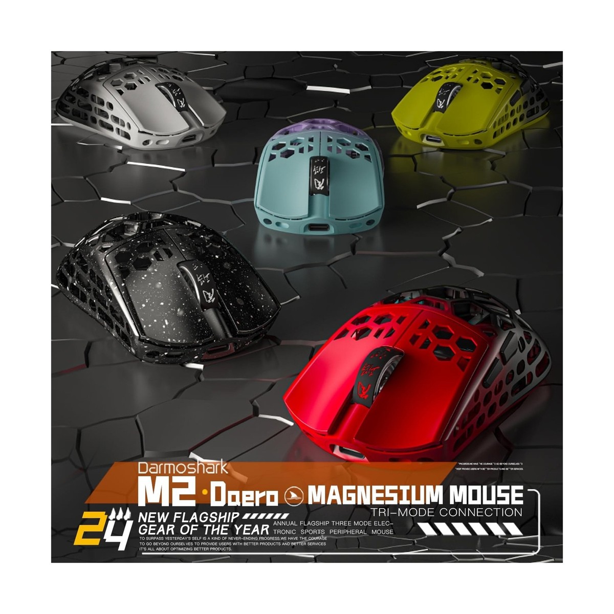 Darmoshark M2 Wireless Gaming Mouse,Tri-Mode 4K/USB-C
