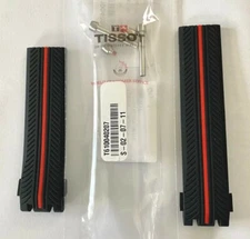Original Tissot T-Race MOTOGP T092417A Black / Red Rubber Watch Band Strap 