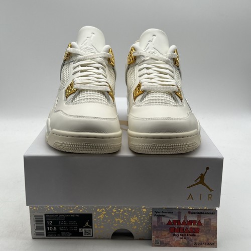 Size 12 - Air Jordan 4 Retro Metallic Gold W (AQ9129-170) - Picture 2 of 8