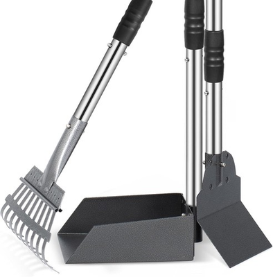 #ad #ad 3X Metal Dog Poop Spade Tray and Rake Set Pooper Scooper Pet Waste Removal Scoop $19.99