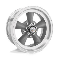 15x8 American Racing Vn105 Torq Thrust D Gray Mach Lip Wheel 5x4.75 0mm
