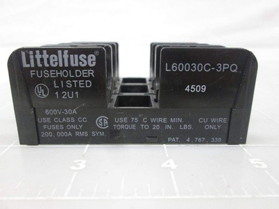 #ad #ad Fuse Holder Blok 30A 600V 3 Pole Pressure Plate Cnctr $37.18