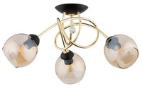 Moderne Deckenleuchten 3X60W/E27 Schwarz Gold IP20 - Elegante Und Stilvolle B...