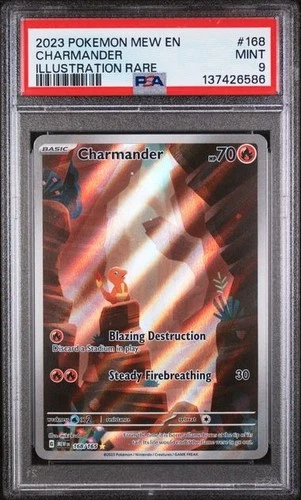 Pokemon - Charmander 168/165 Illustration Rare 151 PSA 9