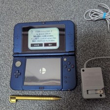 New Nintendo 3DS LL Metallic Blue Console Tested Working Japan Charger