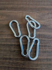 30PCS M4 Mini Carabiner Clips 1.57 Inch Spring Loaded Snap Hooks Camping Backpac