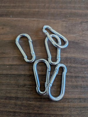 30PCS M4 Mini Carabiner Clips 1.57 Inch Spring Loaded Snap Hooks Camping Backpac