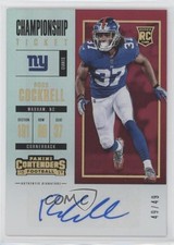 2017 Panini Contenders Championship Ticket 49/49 Ross Cockrell #204 Auto pz0