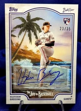 Hayden Birdsong 2025 Topps Bob Ross Joy of Baseball Auto RC Titanium White