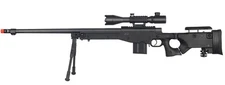 WELL MB4403BAB2 Bolt action Airsoft rifle with Fluted Barrel - Illuminated Scope
