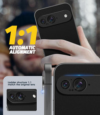 2-Pack Camera Lens Protector for Google Pixel 9 Metal Glass Anti-Scratch Black