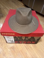 Stetson Gun Club Dune 4X Felt Western Hat Acorn 7 3/8 NIB Made USA
