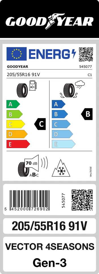 Goodyear Vector 4Seasons Gen-3 205/55 R16 91V M+S Ganzjahresreifen - Bild 2 von 2