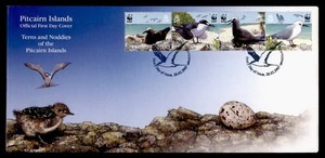 DR WHO 2007 PITCAIRN ISLANDS FDC WWF BIRD STRIP R78933