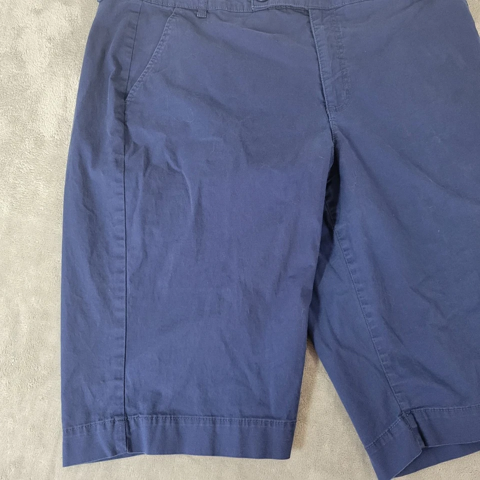 Style & Co. Women's Navy Blue Bermuda Shorts18 Plus Cotton Spandex Comfy Zip Fly - Image 4 of 4
