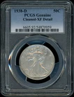 New Listing1938-D PCGS Cleaned-XF Walking Liberty 50-Cent Half Dollar