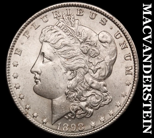 1898 Morgan Silver Dollar- Choice Gem Brilliant Uncirculated Luster #i8681
