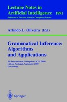 Grammatical Inference: Algorithms And Applications Arlindo L. Oliveira