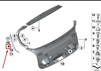 BMW 1 SERIES F20 F21 LCI DRIP RAIL TRIM RIGHT SIDE GENUINE 51497453340