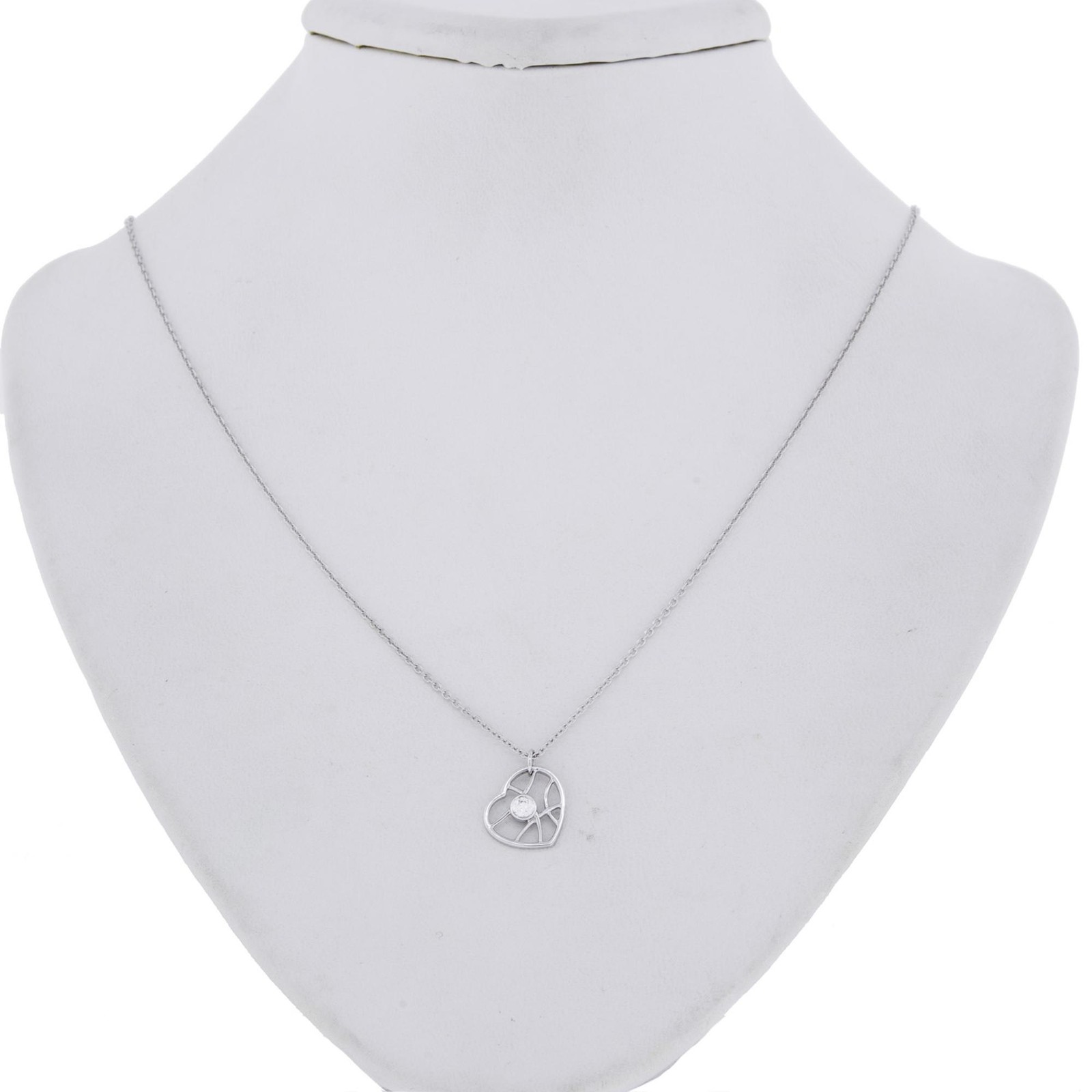 Hearts on Fire Парчовое сердце с одним бриллиантом Женская подвеска из 18-каратного белого золота 139590₽