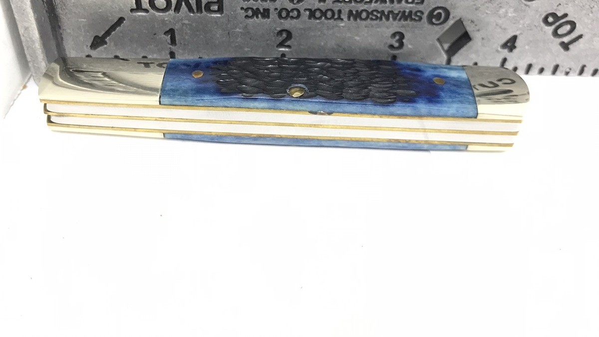 1998 Case XX 1/2500 Limited Edition Blue Jigged Bone Razor 62005