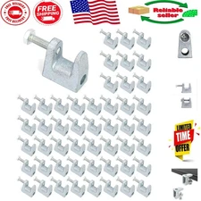 Heavy-Duty 3/8" Beam Clamps - 50 Pack Zinc-Plated Iron with 500 Psi Strength