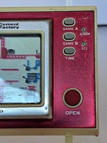 VINTAGE NINTENDO MARIO'S CEMENT FACTORY GAME TOY GAME & WATCH 1983 ML-102 RETRO