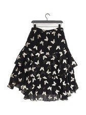 LoveShackFancy Women's Maxi Skirt L Black Silk with Other, Polyester Long Maxi