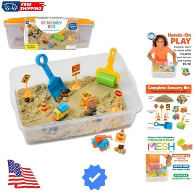 Sensory Bin: Construction Zone Playset - Preschool Learning Activities, Excav...