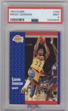 1991 Fleer  Magic Johnson #100 PSA 9