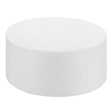 Round Foam Cake Dummy 6 Inch x 2.8 Inch Circle Dummy Cake Set for Wedding Cakes