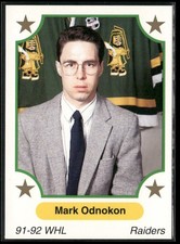1991-92 7th Inning Sketch WHL #263 Mark Odnokon