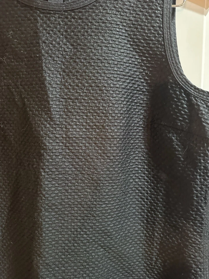 Mini Vestido RAG & BONE Yuri Sin Mangas Talla 8 Algodón Texturizado Dobladillo Sólido Cremallera Expuesta Foto 4 de 4