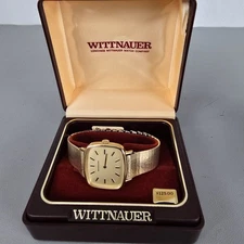 Rare Minty Wittnauer Longines Chancellor VTG Wrist Watch 17j Original Box & Tag