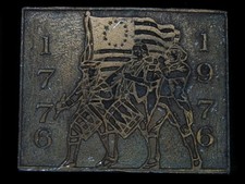 TG05125 VINTAGE 1970s  SPIRIT OF AMERICA BICENTENNIAL  PATRIOTIC BELT BUCKLE