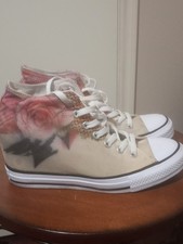 Converse CT All Star Lux Mid Rose Women’s Size 9.5 Hidden Wedge Custom 554454C