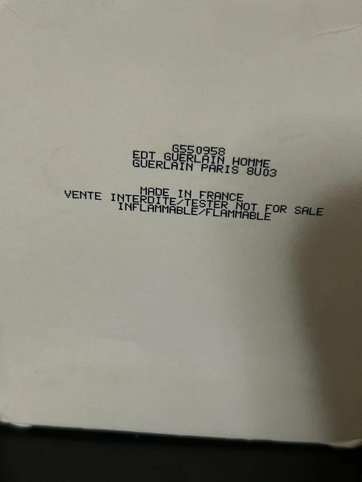 GUERLAIN HOMME por GUERLAIN PARIS 80 ml/2,7 FL oz EDT spray/código probador #8U03 Foto 3 de 4