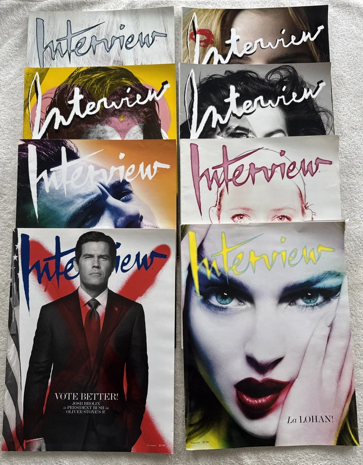 Interview Magazine 8 Issue Lot, Lohan, Franco, Blanchett, Efron, Bjork, Olsen - Image 2 of 4