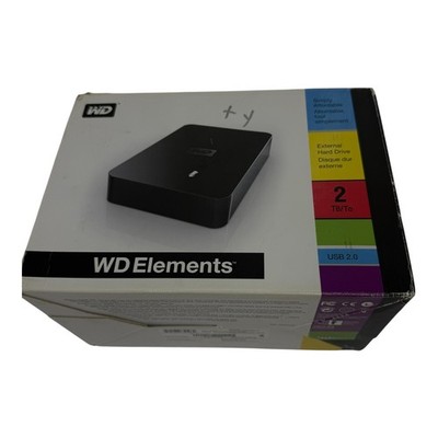 WD 2TB Elements Portable Hard Drive USB 3.0 Model WDBAAU0020HBK-NESN Black