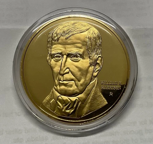 1973 FM STERLING SILVER 41 GRAM PROOF PRESIDENTIAL COIN = 1.2 OZ ASW = HARRISON