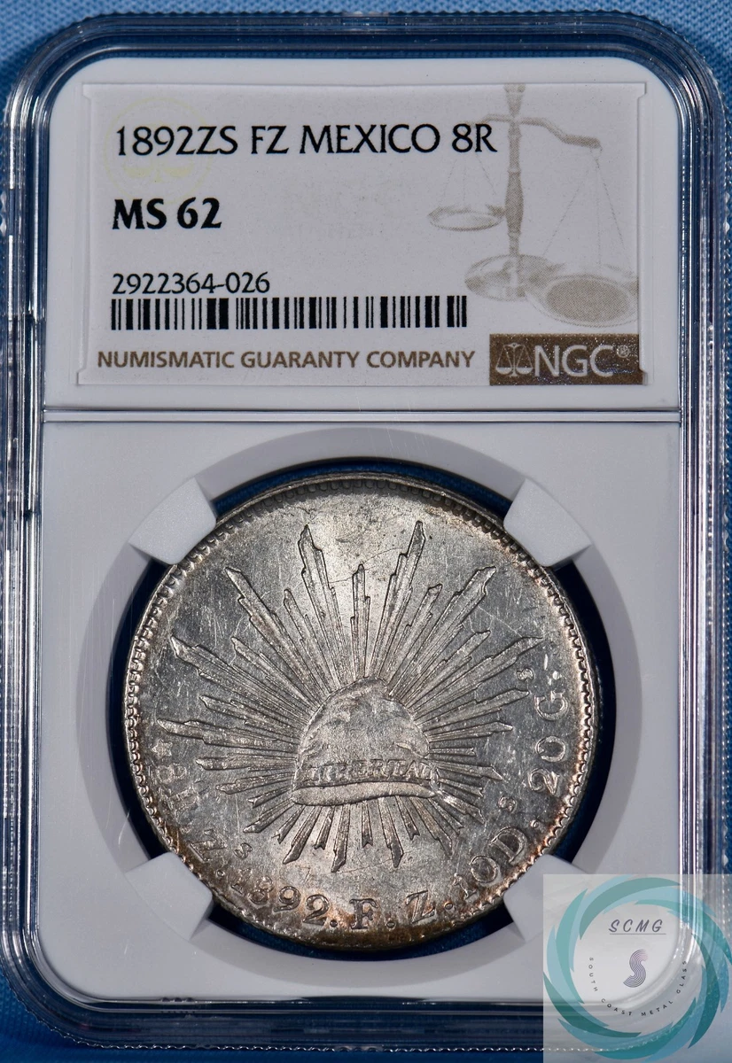 NGC UNC-D メキシコ 1892CA 8R 銀貨　未使用 NGC 1892 Year Mexican Coins for sale | eBay