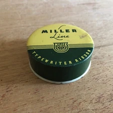 Miller Line Typewriter Ribbon Tin Empty Advertising Smith Corona Vintage USA