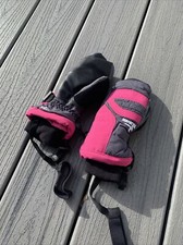 Kombi Girl s Sz XS Ski/Snow Winter Mittens - Waterproof Pink/Gray