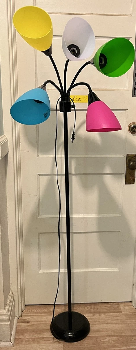 Black multi sale head floor lamp